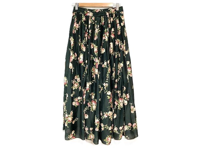 Autre Marque Falda INGEBORG Estampado de Rosas Antiguas Verde - vista 2