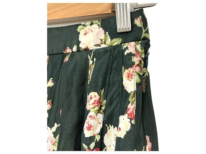 Autre Marque Falda INGEBORG Estampado de Rosas Antiguas Verde - vista 4