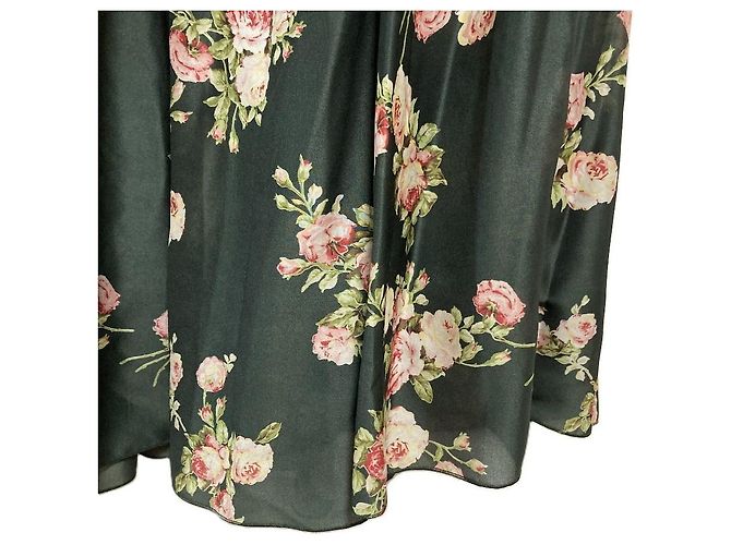 Autre Marque Falda INGEBORG Estampado de Rosas Antiguas Verde - vista 5