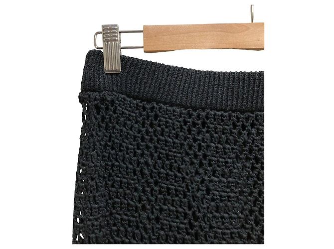 Autre Marque Falda sirena de crochet con motivo floral INGEBORG Negro - vista 2