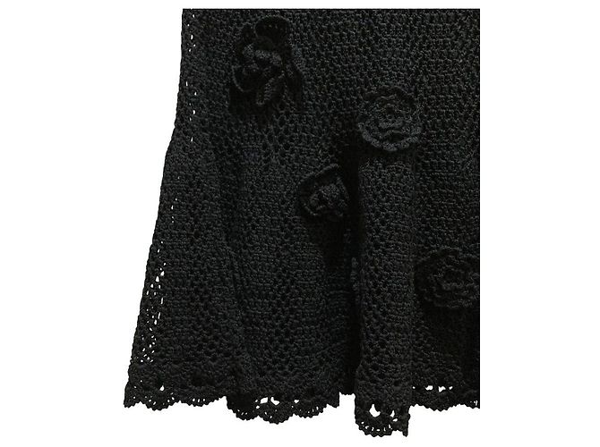 Autre Marque Falda sirena de crochet con motivo floral INGEBORG Negro - vista 3