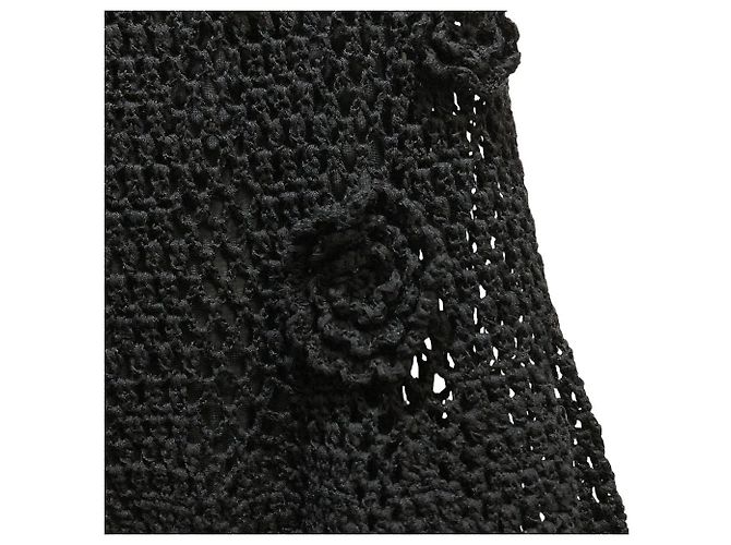 Autre Marque Falda sirena de crochet con motivo floral INGEBORG Negro - vista 4