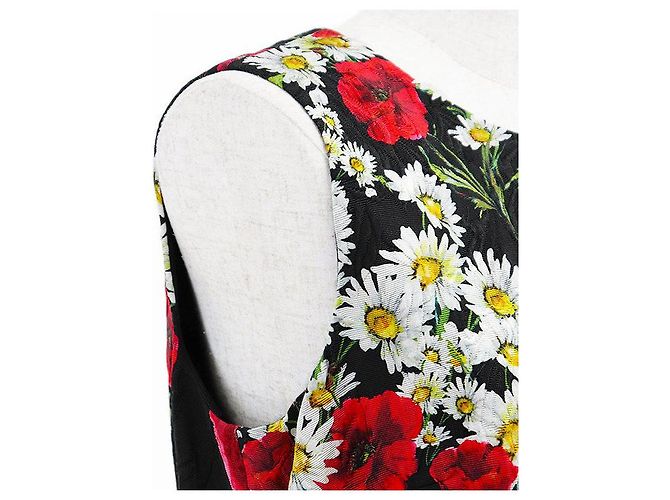 Dolce & Gabbana Vestido de jacquard de algodón y seda Dolce&Gabbana Multicolor - vista 3