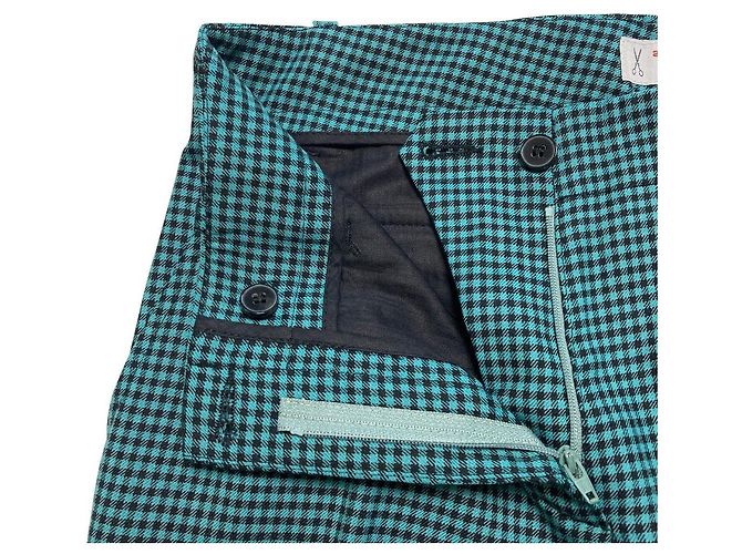 Autre Marque Alberto Biani Gingham Gerade Hose Grün - Ansicht 3
