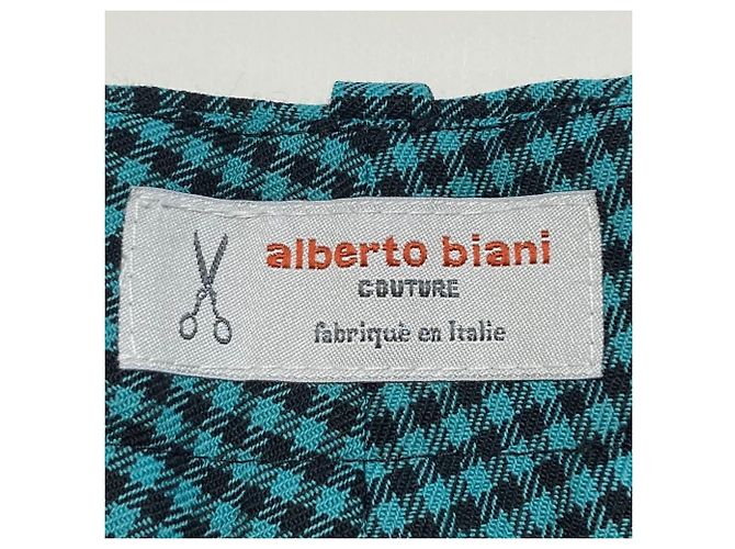 Autre Marque Alberto Biani Gingham Gerade Hose Grün - Ansicht 4