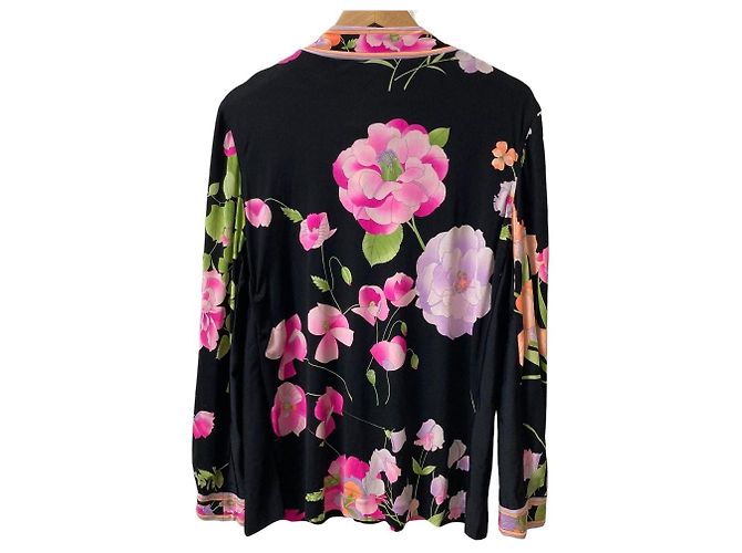 Autre Marque Cárdigan de seda con estampado floral LEONARD PARIS Negro - vista 3