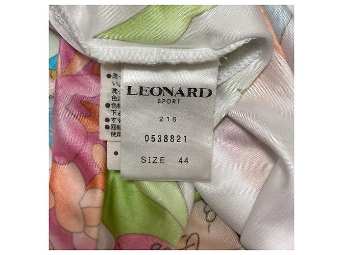 Autre Marque LEONARD SPORT Top a maniche lunghe con stampa floreale e mezza zip Rosa Bianco Multicolore - vista 7