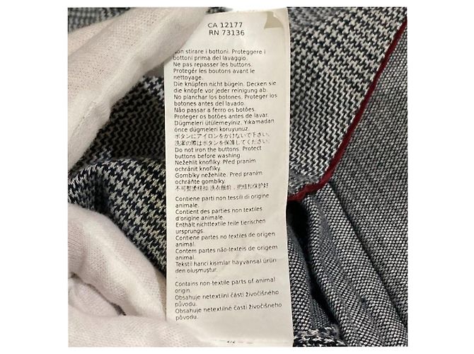 Conjunto de Traje de Lana a Cuadros Max Mara Studio Castaño - vista 10