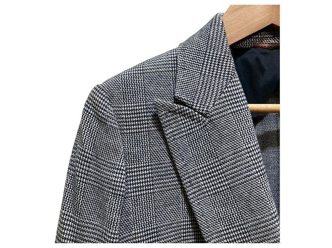 Conjunto de Traje de Lana a Cuadros Max Mara Studio Castaño - vista 3