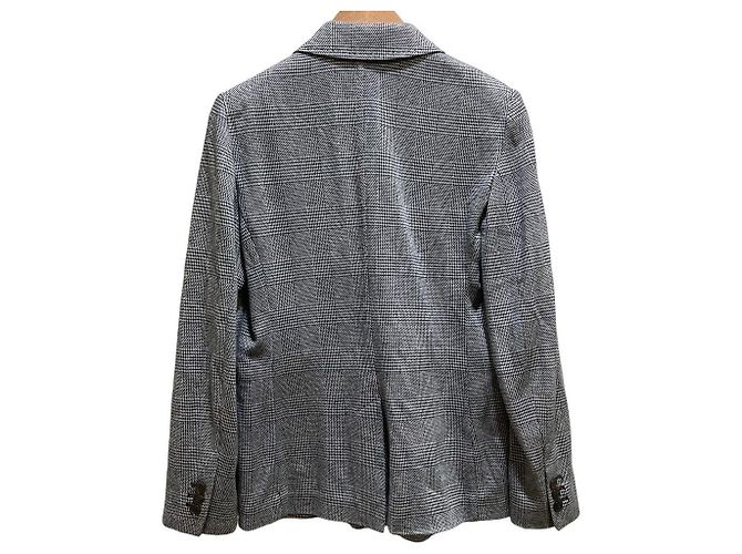 Conjunto de Traje de Lana a Cuadros Max Mara Studio Castaño - vista 4