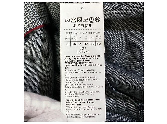 Conjunto de Traje de Lana a Cuadros Max Mara Studio Castaño - vista 7
