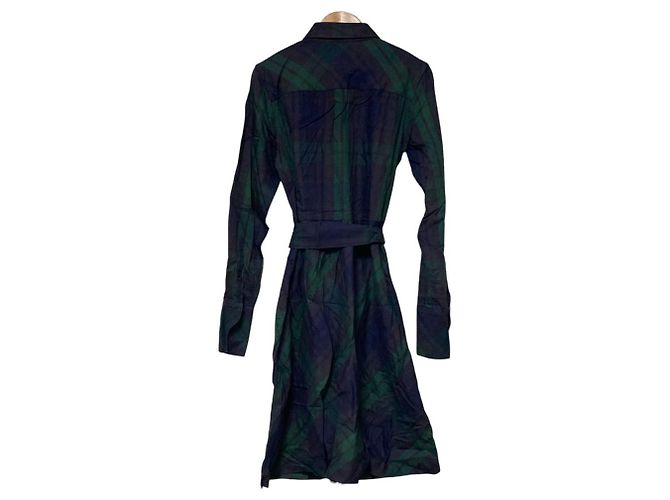 Autre Marque Brooks Brothers 346 Hemdkleid Blau Grün Marineblau - Ansicht 3