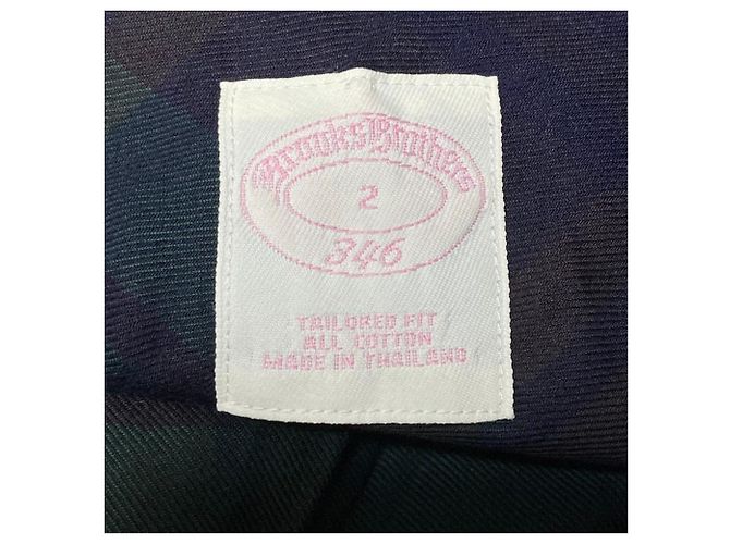 Autre Marque Brooks Brothers 346 Hemdkleid Blau Grün Marineblau - Ansicht 4