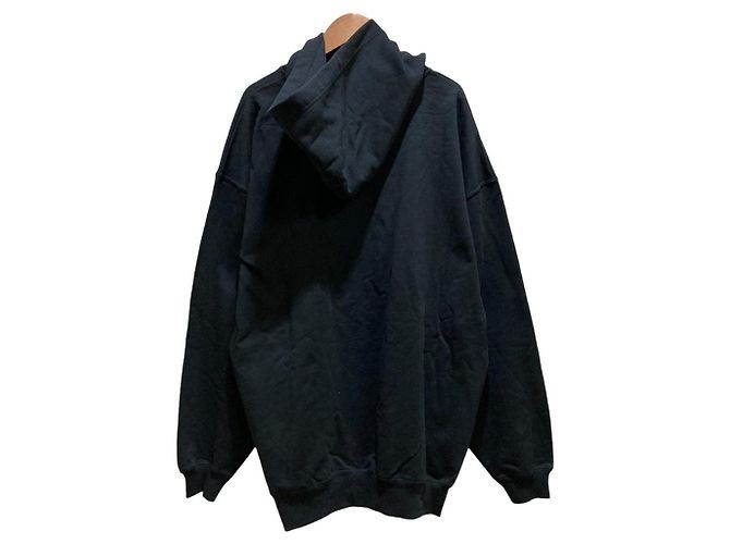 Balenciaga BB Logo Rhinestone Hoodie Schwarz - Ansicht 5