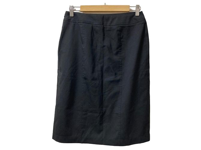 Falda de lana Hermès Chaine d'Ancre 38 Negro - vista 4