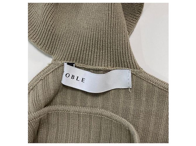 Autre Marque Noble Choker Rib Knit Castaño - vista 4