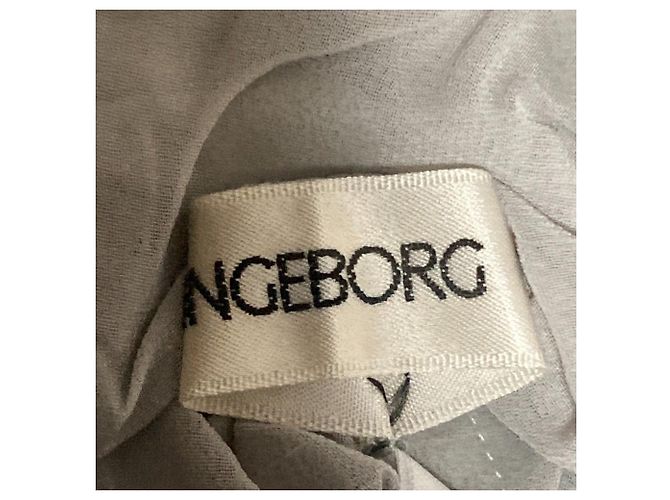 Autre Marque Ingeborg Chiffon-Bluse mit Punkten Braun Grau - Ansicht 7