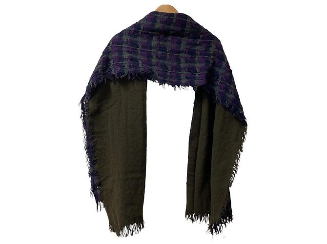 Autre Marque Sciarpa in lana mesh Yohji Yamamoto Blu - vista 5