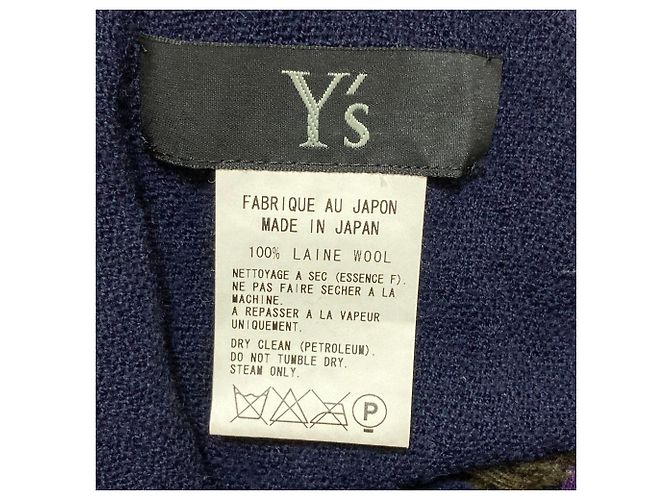 Autre Marque Sciarpa in lana mesh Yohji Yamamoto Blu - vista 6