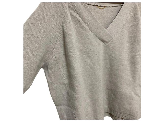 Autre Marque Deuxieme Classe Middle Gauge Strickpullover aus Kaschmir-Mischung Beige - Ansicht 2