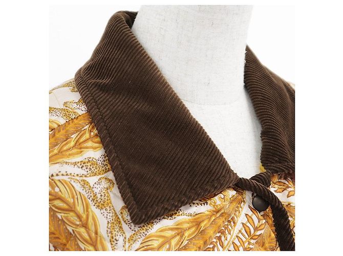 Salvatore Ferragamo gesteppte Cordjacke aus Polyester Gelb - Ansicht 12