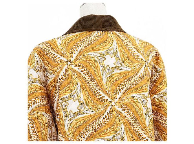 Salvatore Ferragamo gesteppte Cordjacke aus Polyester Gelb - Ansicht 14