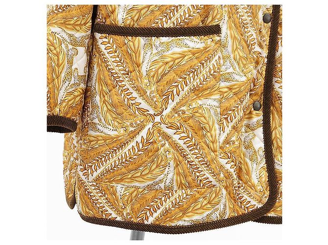 Salvatore Ferragamo gesteppte Cordjacke aus Polyester Gelb - Ansicht 4