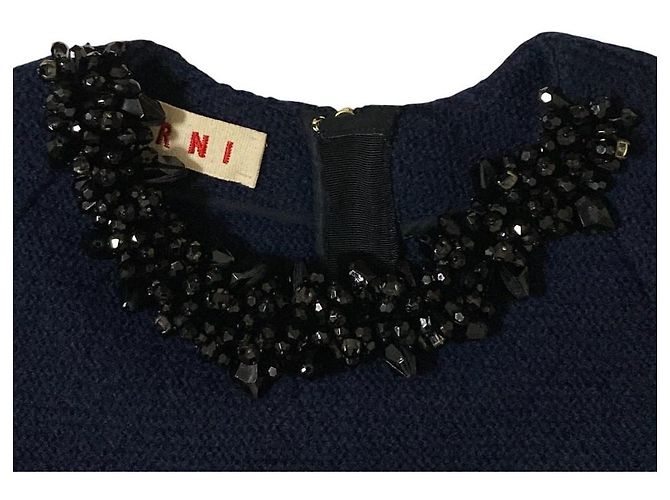 Marni Strickkleid Blau Marineblau - Ansicht 4