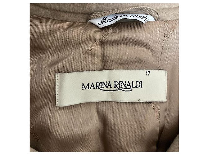 Autre Marque Abrigo de mezcla de cachemira Marina Rinaldi Beige - vista 8