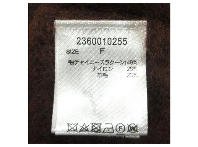 Autre Marque Pullover de malha Babylone com decote em V e pele Marrom - vista 9