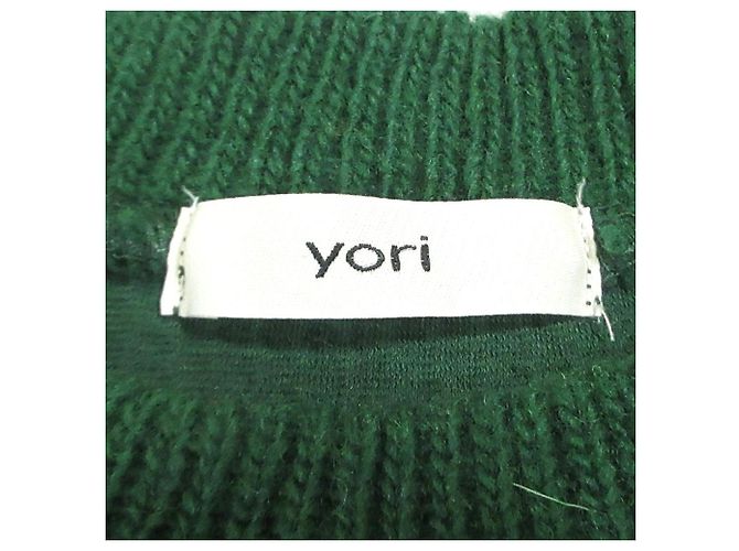 Autre Marque Yori Tack Shoulder Strickpullover Grün - Ansicht 7