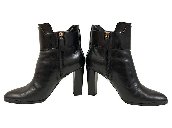 Tod's Tod’s GOMMA Leder- Stiefeletten Schwarz - Ansicht 4