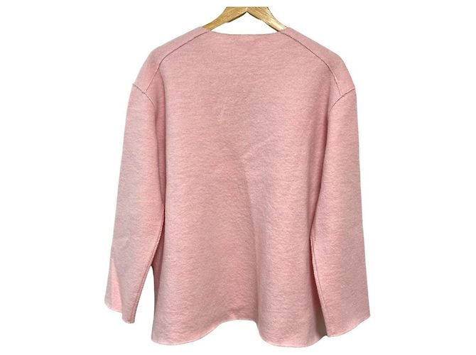 Autre Marque Yori Asshuku Front Short Pullover Wollpullover Pink - Ansicht 2