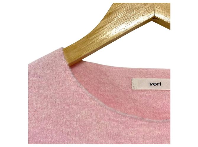 Autre Marque Yori Asshuku Front Short Pullover Wollpullover Pink - Ansicht 8