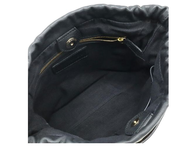 Borsa a tracolla in pelle Burberry Check Marrone Nero - vista 6