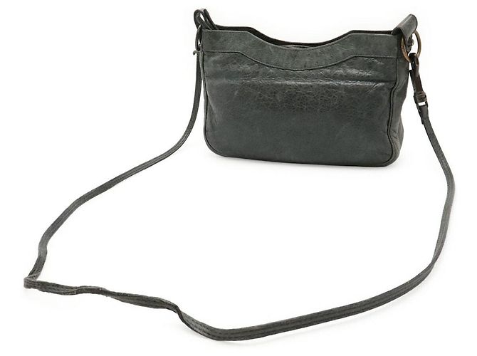 Borsa a tracolla Balenciaga The Hip in pelle di vitello Verde Verde scuro - vista 2