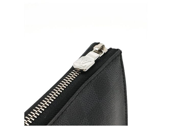 Borsa a pochette Louis Vuitton Damier Graphite Nero Grigio - vista 4