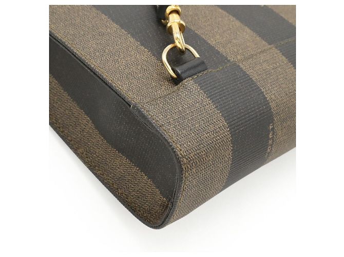 Borsa 2way Fendi Pequin in PVC e pelle Marrone - vista 3
