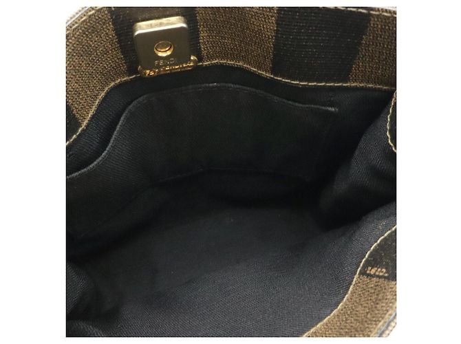 Borsa 2way Fendi Pequin in PVC e pelle Marrone - vista 8