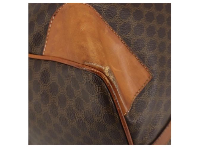 Céline CELINE Macadam Canvas Boston Bag PVC Leather Brown Gold - vista 15
