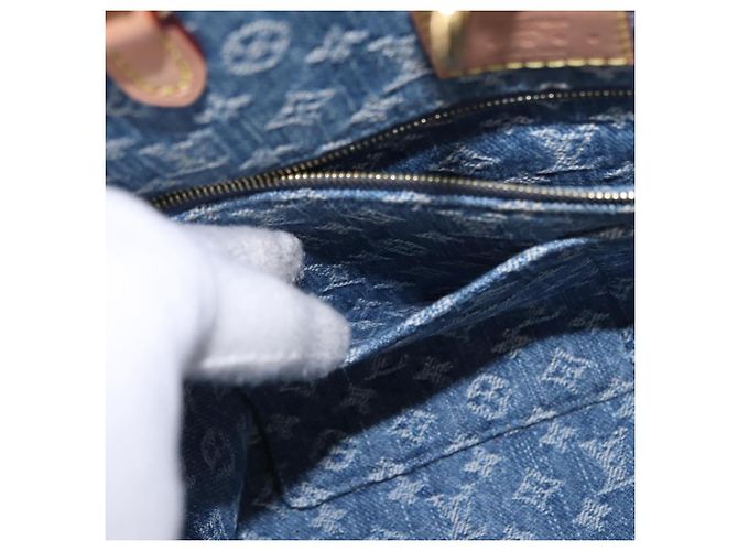 LOUIS VUITTON Monogram Denim On The Go MM Hand Bag Blue M46871 LV - vista 24
