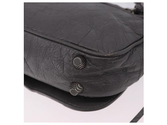 BALENCIAGA Le Cagole Shoulder Bag Leather 2way Gray Silver 719082 - vista 17