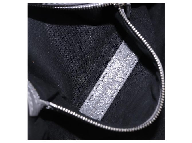 BALENCIAGA Le Cagole Shoulder Bag Leather 2way Gray Silver 719082 - vista 23