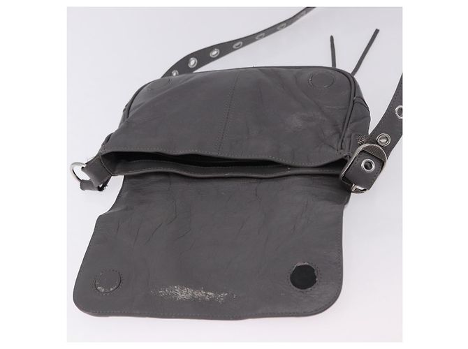 BALENCIAGA Le Cagole Shoulder Bag Leather 2way Gray Silver 719082 - vista 9