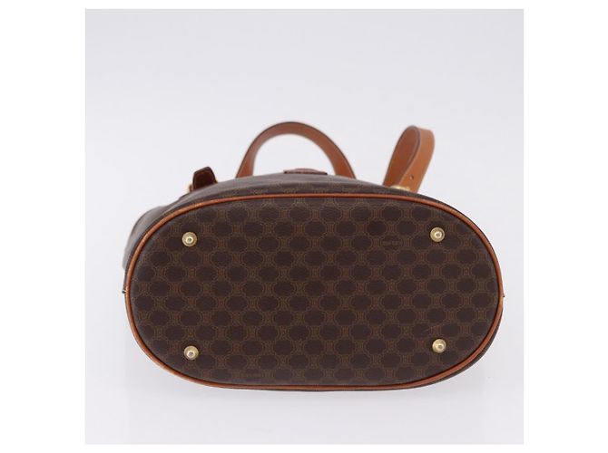 Céline CELINE Macadam Canvas Shoulder Bag PVC Leather Brown Gold - vista 5