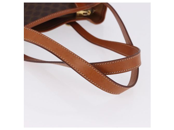 Céline CELINE Macadam Canvas Shoulder Bag PVC Leather Brown Gold - vista 7