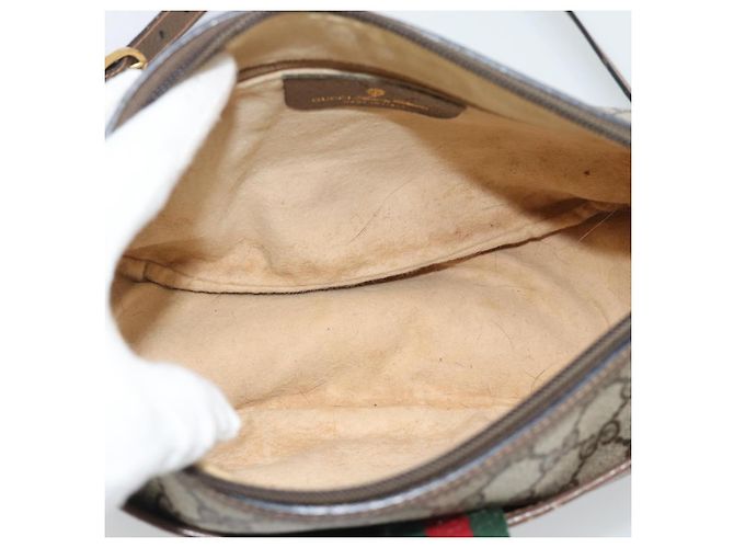 GUCCI GG Supreme Web Sherry Line Bag PVC Beige Gold 89 02 032 - Ansicht 10