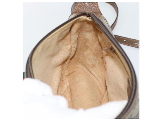 GUCCI GG Supreme Web Sherry Line Bag PVC Beige Gold 89 02 032 - Ansicht 20