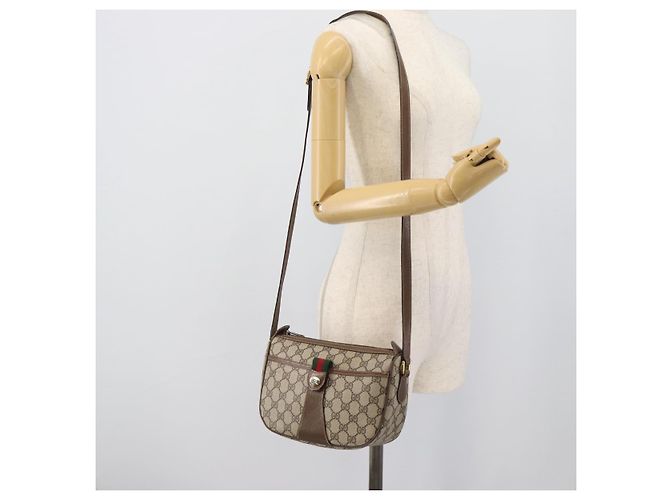 GUCCI GG Supreme Web Sherry Line Bag PVC Beige Gold 89 02 032 - Ansicht 23