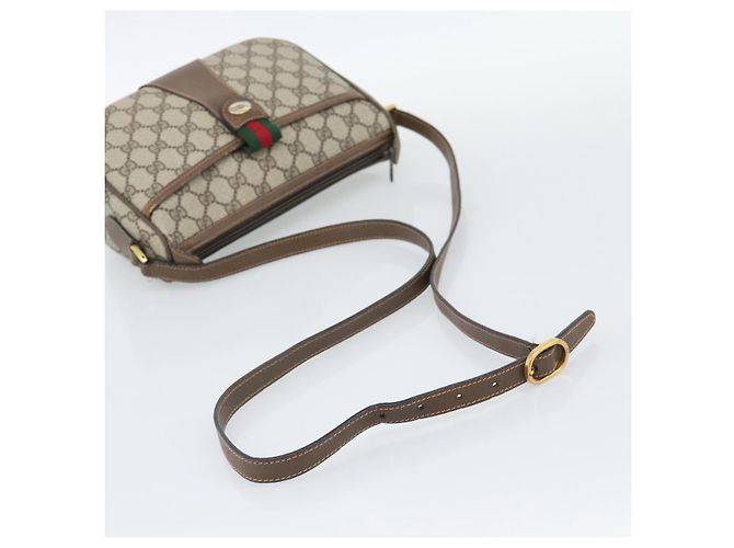 GUCCI GG Supreme Web Sherry Line Bag PVC Beige Gold 89 02 032 - Ansicht 7